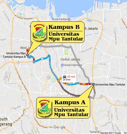 Location Google Map Universitas Mpu Tantular Jakar Nomor